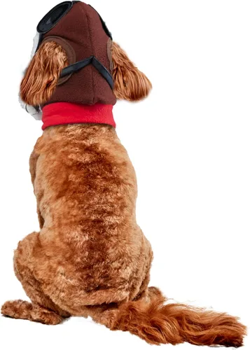 Vista 2 de Rubies Conjunto de sombrero y bufanda para mascotas de aviador para perros o gatos, S/M