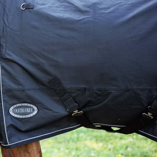 Vista 4 de Country Pride Glacier Rainsheet - Manta impermeable de caballo resistente al viento, carcasa exterior de Cordura 600D, forro de nailon suave