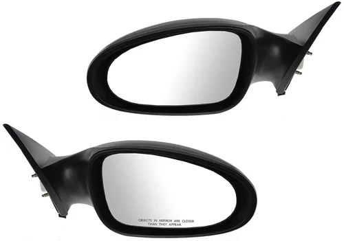 Vista 68 de TRQ Conjunto de 2 piezas de espejo lateral para conductor y pasajero, ajuste eléctrico, sin calefacción, sin memoria, color negro, compatible