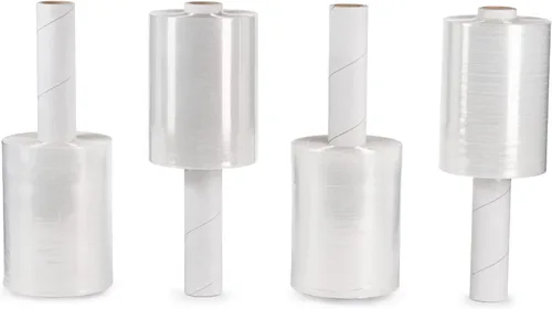 Vista 16 de IDL Packaging Mini rollo elástico de 5 pulgadas, 700 pies, calibre 120 (paquete de 1) con un mango de cartón extendido, envoltura de plástico