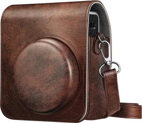 Vista 10 de Fintie Funda protectora para cámara instantánea Fujifilm Instax Mini 40 – Funda de piel vegana premium con correa ajustable extraíble
