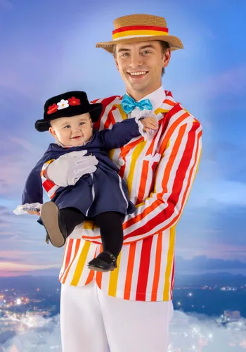 Vista 2 de Disfraz Infantil de Mary Poppins Multicolor