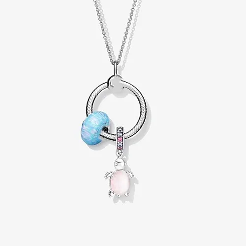 Vista 2 de Colgante de plata de ley 925, joyería para niña, regalos para mujer, pulsera y collar