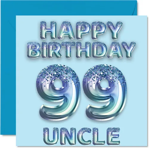 Vista 217 de Stuff4 Tarjeta de primer cumpleaños para niños, globo de fiesta con purpurina azul, tarjetas de feliz cumpleaños para niño de 1 año, nieto, hijo, 57