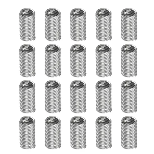 Vista 8 de HARFINGTON 20pcs Insertos de rosca de alambre M3 x 0.5 3D 304 Acero inoxidable helicoidal alambre en espiral roscado manga