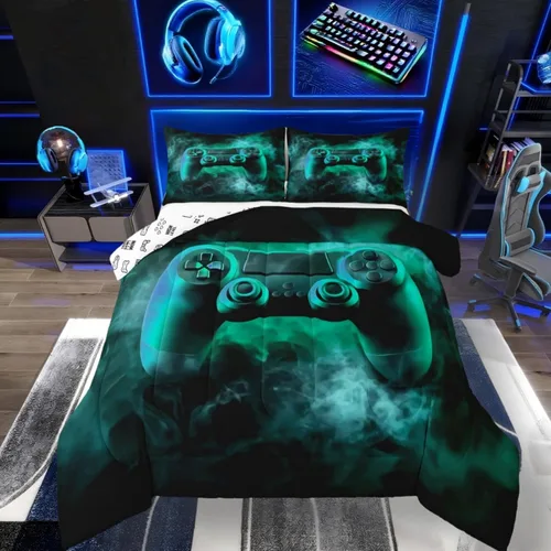 Vista 98 de Erosebridal Juego de edredón de hojas de cannabis, juego de ropa de cama de marihuana con estampado colorido de plantas, decoración bohemia de 2