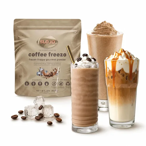 Vista 12 de SLOJO - Polvo con sabor gourmet a caramelo, mezcla de bebida prémium para bebidas calientes y frías, vegano, caramelo en polvo para lattes, frappés