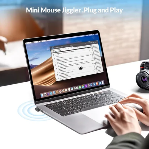 Vista 6 de Rii Mouse Jiggler - Jigglers de ratón USB indetectables con movimiento automático, sin software, Plug & Play, simular movimiento para mantener
