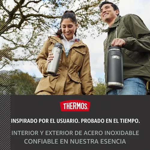 Vista 7 de THERMOS ICON SERIES, botella de agua de acero inoxidable con boquilla, 24 onzas, color verde alpino, botella de agua aislada al vacío con tapa