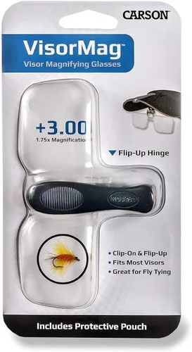 Vista 6 de Carson VisorMag óptico 1.75x Potencia (+3.00 dioptrías) Lente de aumento con clip para sombreros VM-10 Práctico aumento manos libres: lupa manos
