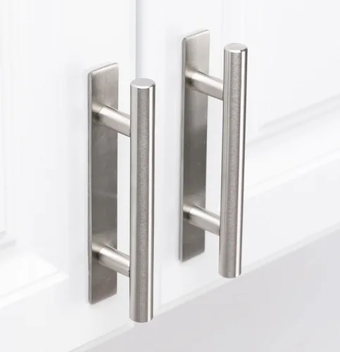 Vista 7 de Manijas adhesivas para gabinete de 5" Sin perforación, se pega en cajones, puertas, armarios, ventanas Adhesivo 3M Pack de 2 manijas de metal