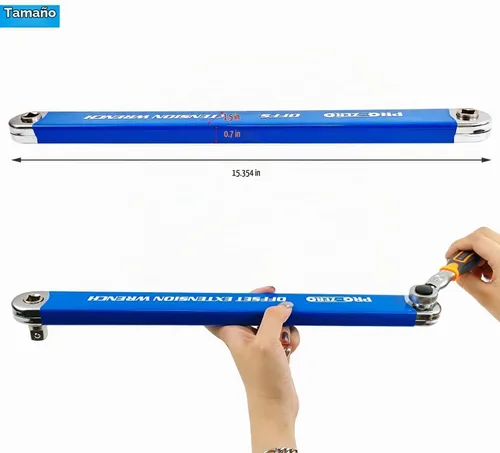 Vista 2 de Llave de extensión compensada de impacto lista de Bqweun, juego de llave de extensión de alcance estrecho, con adaptadores de accionamiento cuadrado