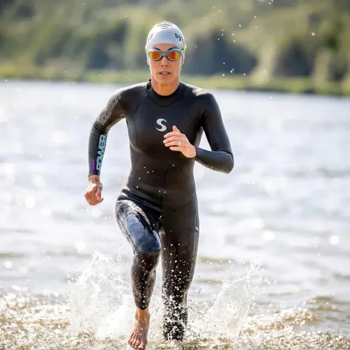 Vista 5 de Synergy Triathlon Wetsuit - Women Volution 3/2mm Full Sleeve for Open Water Swimming Negro