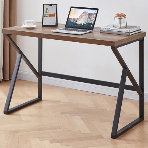 Vista 10 de HSH - Escritorio negro, escritorio moderno industrial para computadora de oficina en casa, escritorio para laptop y PC para estudiantes, trabajo