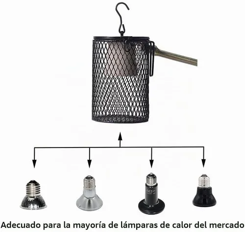 Vista 4 de Lámpara de calor para pájaros, protector protector de calentador de reptiles, cubierta de pantalla de jaula de malla para varias mascotas, incluidos