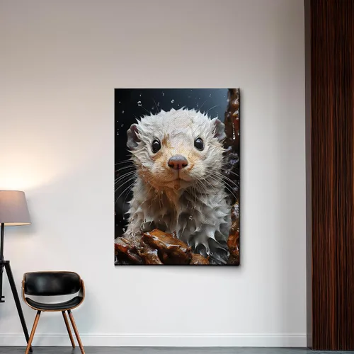 Vista 3 de Fox Mother Cub Print, In The Style Of Stencil,Based, Ivory, Kids Wall Art, Kids Wall Art Display, Mom And Baby Animal Art Print, Wall Art, Art Print