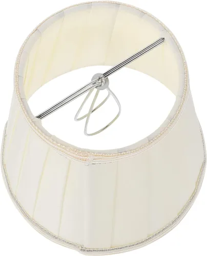 Vista 5 de Beaupretty Pantalla de lámpara pequeña para lámparas de mesa y luz de pie con clip de repuesto para pantalla de tela, cubierta de luz, color beige