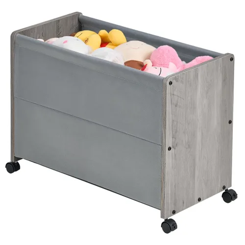 Vista 7 de Caja de juguetes, organizador de almacenamiento de juguetes, caja de juguetes para niños y niñas, baúl de almacenamiento de juguetes para niños