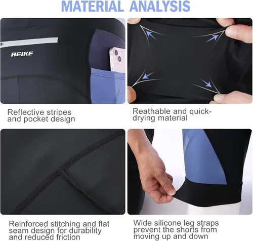 Vista 5 de Pantalones cortos de ciclismo acolchados 4D para mujer