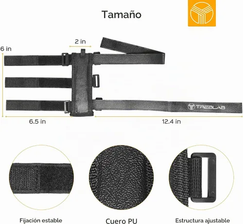 Vista 5 de TREBLAB Soporte de altavoz Bluetooth - Soporte universal para altavoz Barandilla de carrito de golf para bicicleta, soporte de correa ajustable