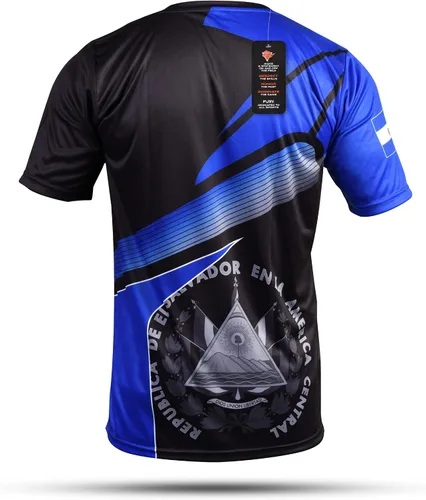 Vista 3 de Fury El Salvador Camiseta de Fútbol de El Salvador Jersey El Salvador Camiseta HombreMujerUnisexHombres