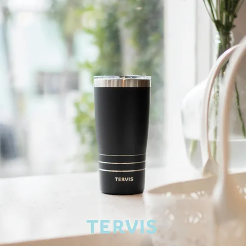 Vista 6 de Tervis Traveler Hunting Forest Camo - Vaso aislado de triple pared para viaje mantiene las bebidas frías y calientes, 20 onzas, acero inoxidable