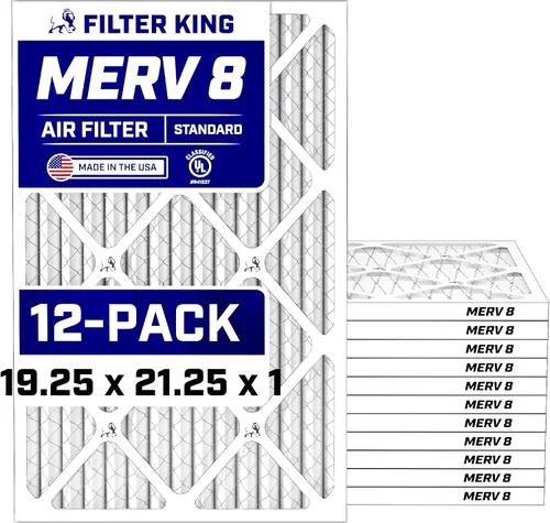 Vista 212 de Filter King Filtro de aire de 5.88 x 12.13 x 1 (MERV 8) (paquete de 12) filtros de horno de CA para control de polvo y alergias, fabricados en EE.