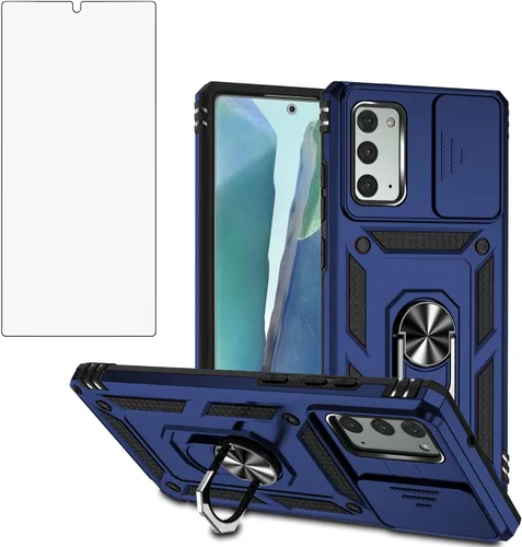 Vista 11 de Asuwish Funda de teléfono para Samsung Galaxy Note 20 5G con cubierta deslizante para cámara de vidrio templado, protector de pantalla de vidrio