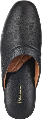 Vista 2 de PAMIR Pantuflas de cuero texturizado prémium para hombre con espuma viscoelástica