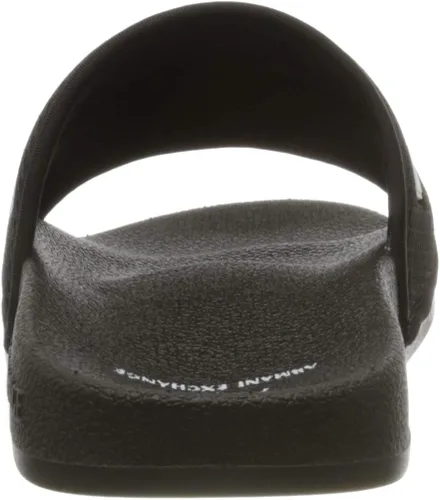 Vista 3 de AX Armani Exchange - Sandalias deslizantes con logotipo de malla para hombre