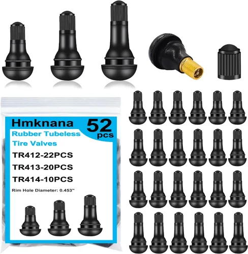 Vista 7 de 105 unidades de vástagos de válvula de neumático TR412, TR413, TR414, TR415, de goma negra, vástagos de válvula de inserción para reemplazo