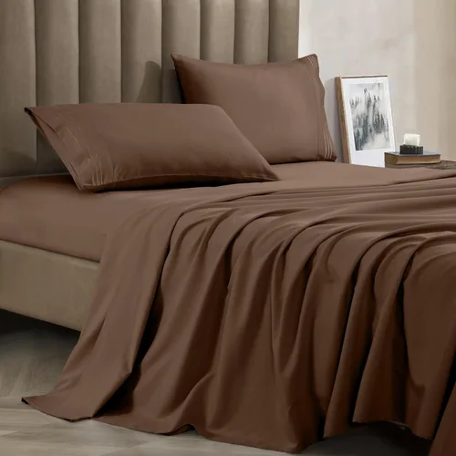 Vista 26 de CELINE LINEN Juego de sábanas de microfibra de 4 piezas prémium de calidad hotelera 1800, resistente a las arrugas - Ropa de cama de lujo ultra