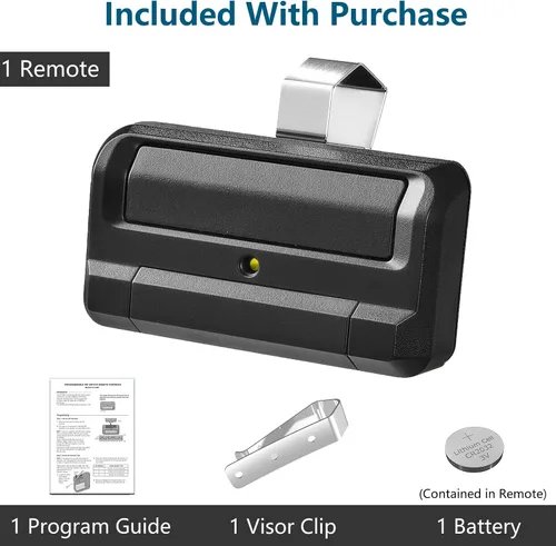 Vista 7 de 1 para Liftmaster Gate Remote 811LM 811LMX, compatible con abridor de puerta Liftmaster y receptor de 850LM 860LM, control remoto de puertas Negro-1
