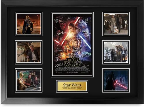 Vista 42 de HWC Trading Star Wars Episodio 1 La Amenaza Fantasma Regalos Presentación Impresa Autografiada Montaje para Fans de Recuerdos de Películas - 16" x