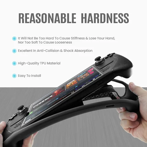 Vista 4 de Park Sung Protective Case for Steam DeckPrecise Cutouts Perfect FitsAnti-Collision and Shock Absorption Black