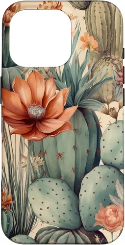 Vista 20 de Cactus Botanical Desert Western Funda bohemia moderna terracota para iPhone 17