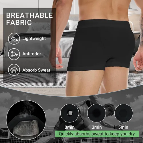 Vista 3 de Pantalones cortos de compresión para hombre, paquete de 3/4/5 pantalones cortos de elastano para correr, entrenamiento, deporte, rendimiento, ropa