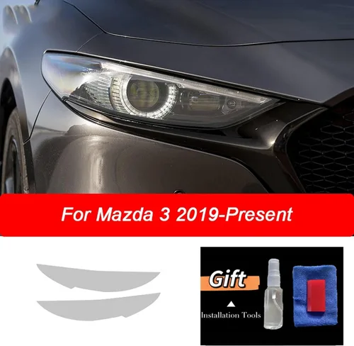 Vista 2 de LAVIYE Película protectora transparente para faros delanteros de coche, para Mazda 3 6 CX-3 CX-5 CX-9 Accesorios