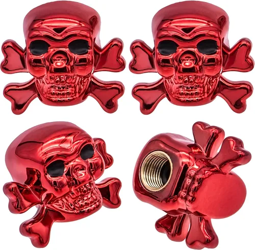 Vista 9 de 4 piezas de tapas de válvula de neumático estilo Cobra, forma de cabeza de serpiente, tapas universales de válvula de neumático con núcleo de cobre