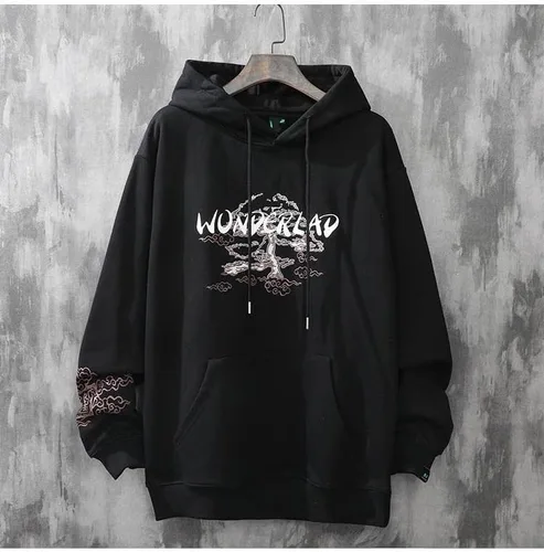 Vista 2 de Y2K - Sudadera con capucha de anime estético Sakura, estampado japonés Harajuku, de gran tamaño, con cremallera, sudadera con capucha, ropa Alt Emo