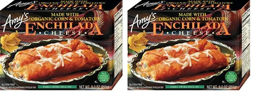 Vista 12 de Amy's - Enchilada con queso, sin gluten, 9 onzas, plato completo congelado