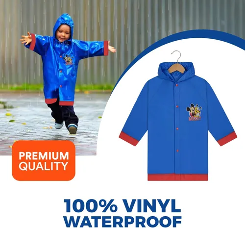 Vista 5 de Disney Mickey Mouse - Chaqueta impermeable con capucha para niños, 2 estilos, edades de 2 a 8 años