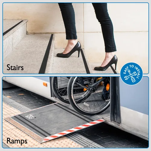 Vista 4 de FindTape AST-35 Cinta Antideslizante Premium [Negro]: 4 pulg. x 10 pies (negro)
