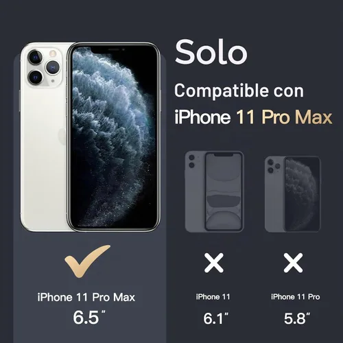 Vista 2 de JETech Funda magnética para iPhone 11 Pro Max, transparente