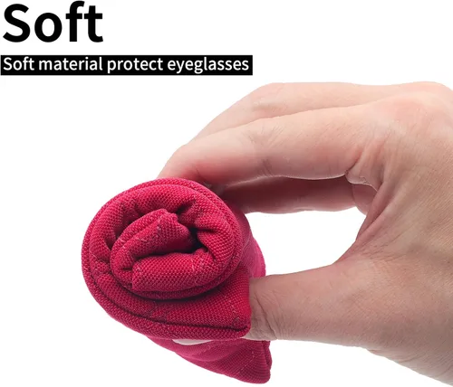 Vista 5 de Face Shadow Estuche doble para gafas de sol, funda suave para gafas de sol con paño de limpieza