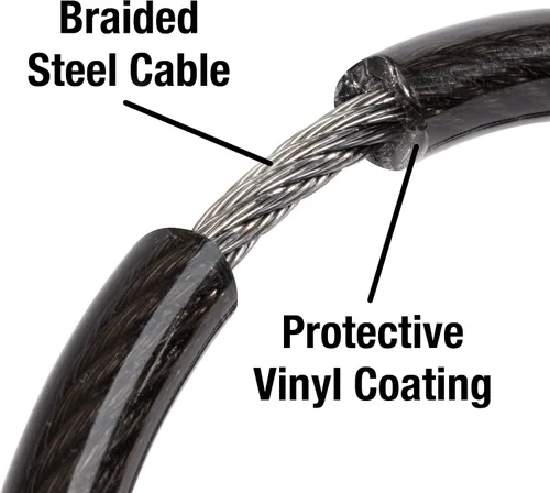 Vista 7 de Master Lock Bloqueo de cable, establece tu propia cerradura de combinación para bicicleta, 6 pies de largo, 8122D, cable negro y de bloqueo