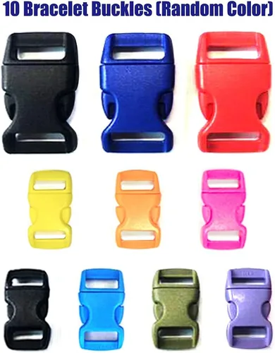 Vista 4 de Afantti Kit de pulsera de cuerda de paracaídas con accesorios de paracaídas 10 cuerdas para hacer pulseras de niña