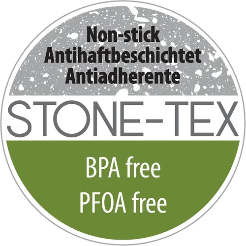 Vista 3 de Metaltex NATIVA - Sartén de aluminio forjado 8.7 in con revestimiento efecto granito STONE-TEX