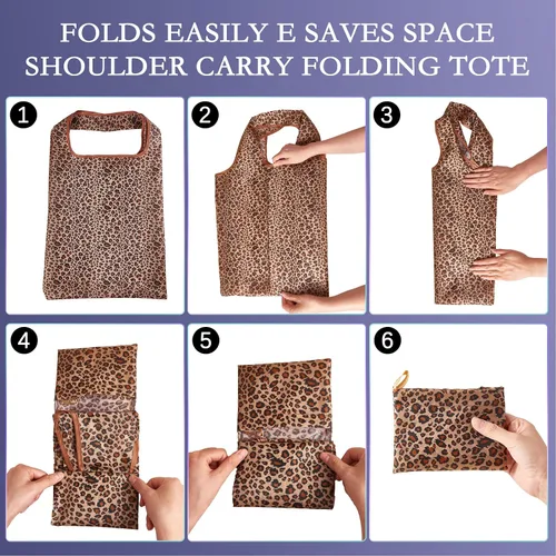 Vista 5 de BEEFLYING Bolsas de comestibles plegables, de nailon, ecológicas y reutilizables, impermeables, bolsas de la compra plegables