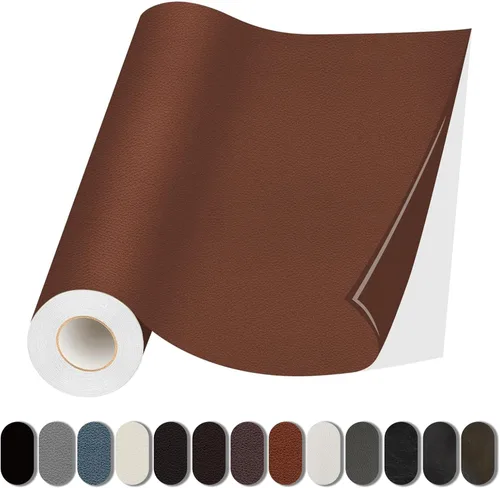 Vista 10 de Lifeshoon Parche de reparación de cuero, reparación de cuero autoadhesiva, cinta de parche de vinilo grande para sofás, muebles, asientos de Negro